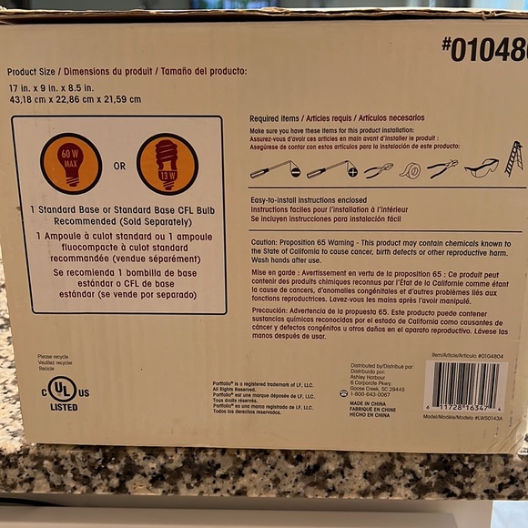 NWOT; Portfolio Wall Sconce - Picture 4 of 4